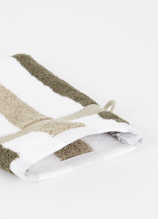Vandyck Vancouver washand - 650 gr/m2 - 16 x 22 cm  - detail bronsgroen