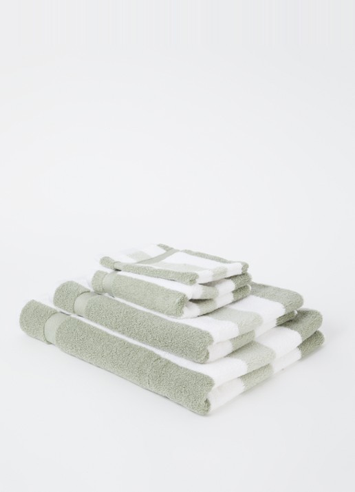 Vandyck Vancouver washand - 650 gr/m2 - 16 x 22 cm  - voorkant 2 lindegroen