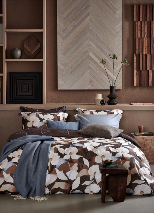 Vandyck Velvet Luxe dekbedovertrekset van katoensatijn - inclusief kussenslopen - voorkant 6 bruin