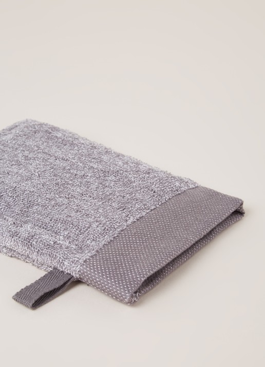 Vandyck Washand - 550 gr/m2 - 16 x 21 cm - detail 3 middengrijs