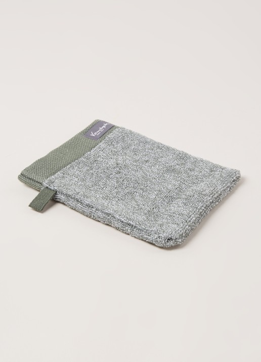 Vandyck Washand - 550 gr/m2 - 16 x 21 cm - voorkant 3 olijfgroen