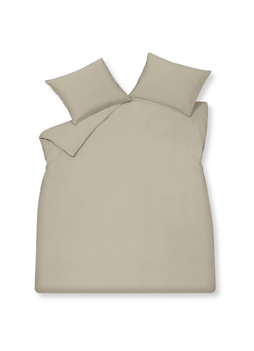 Vandyck Washed Cotton dekbedovertrekset van katoen - inclusief kussenslopen - voorkant 3 beige
