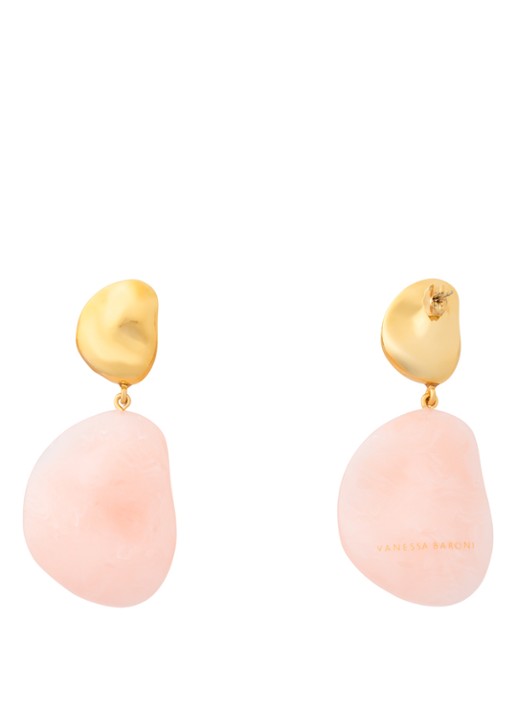 Vanessa Baroni Double Nugget oorstekers met hanger