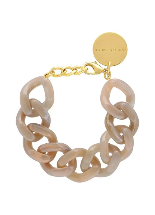 Vanessa Baroni Flat Chain armband - voorkant 2 multicolor