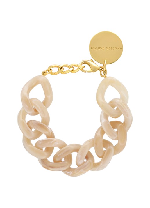 Vanessa Baroni Flat Chain armband - voorkant geel