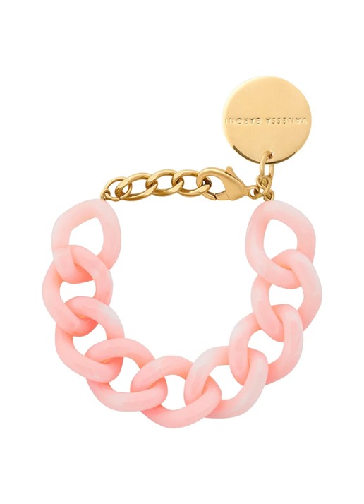 Vanessa Baroni Flat Chain armband - voorkant 2 peach sorbet