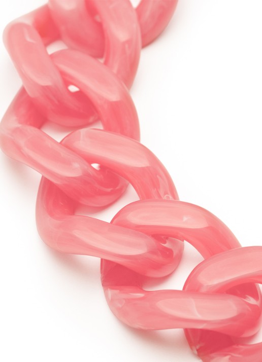 Vanessa Baroni Flat Chain armband - detail 3 watermelon marble