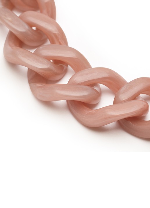 Vanessa Baroni Flat Chain armband - detail 3 blush marble