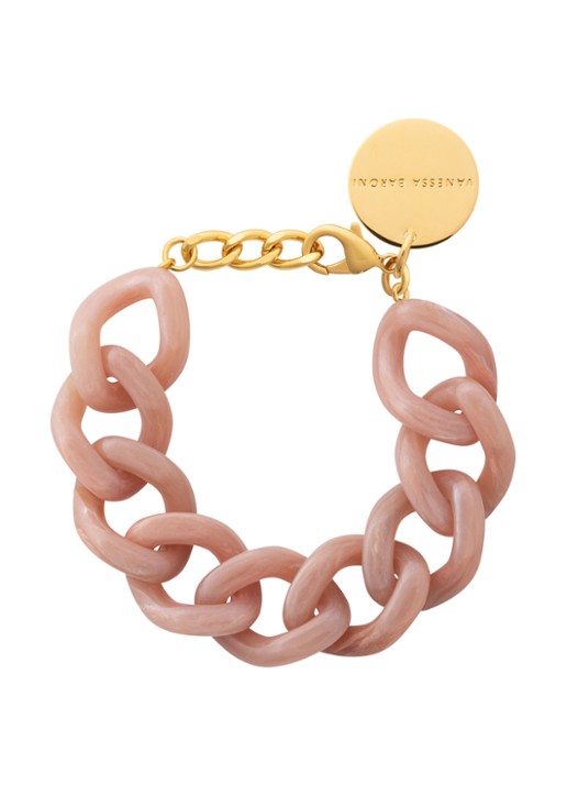 Vanessa Baroni Flat Chain armband - voorkant blush marble