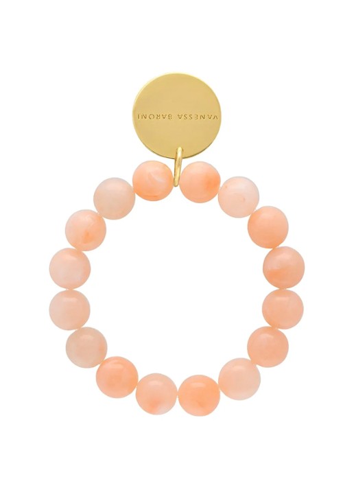 Vanessa Baroni Mini Beads armband - voorkant 2 peach sorbet