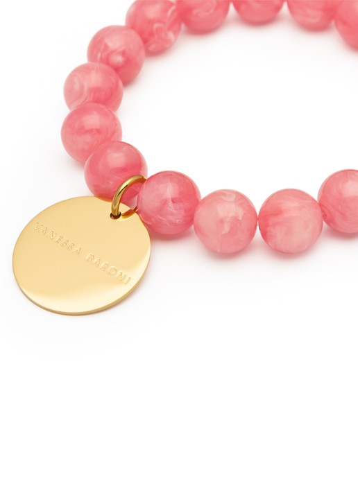Vanessa Baroni Mini Beads armband - detail watermelon marble