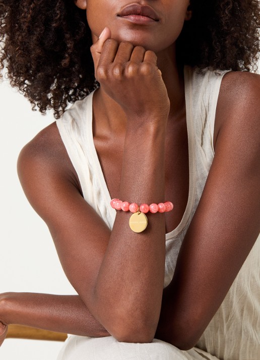 Vanessa Baroni Mini Beads armband - voorkant 4 watermelon marble