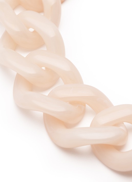 Vanessa Baroni Mini Flat Chain armband - detail latte marble