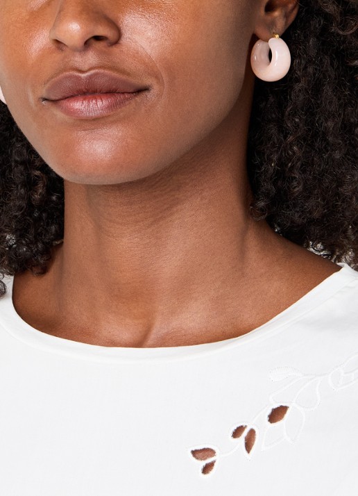 Vanessa Baroni Moon oorringen - voorkant 3 peach sorbet