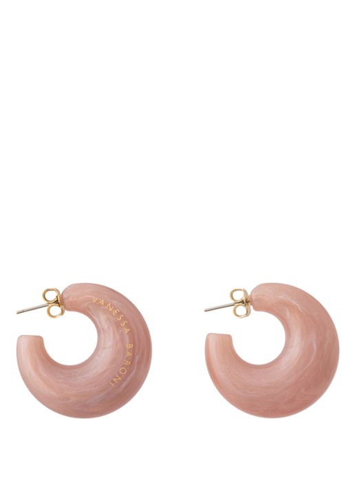 Vanessa Baroni Moon oorstekers - voorkant 2 blush marble