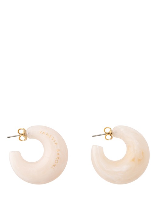 Vanessa Baroni Moon oorstekers - voorkant latte marble