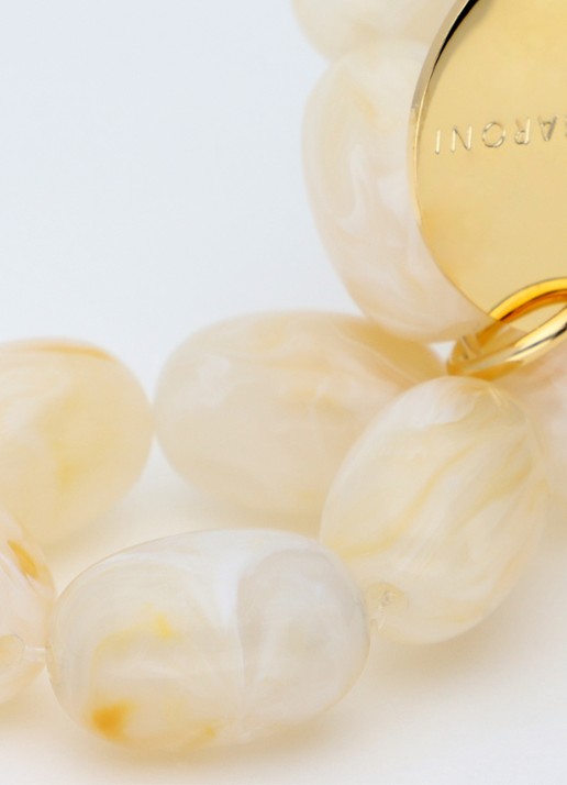 Vanessa Baroni Olive Flex armband - detail 3 pearl marble