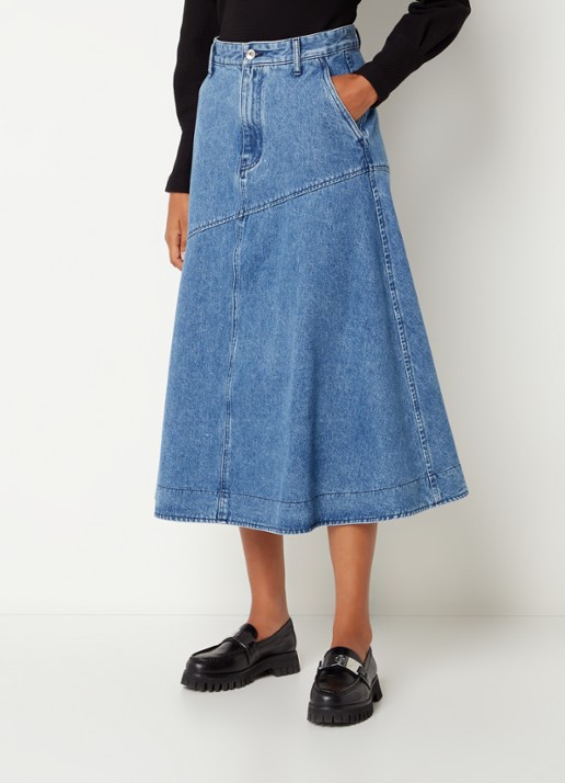 Vanilia Maxi rok van denim - detail 3 indigo
