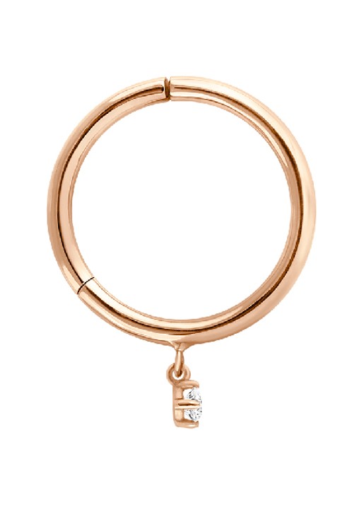Vanrycke Enkele oorring van 18 karaat roségoud met diamant - detail 3 roségoud