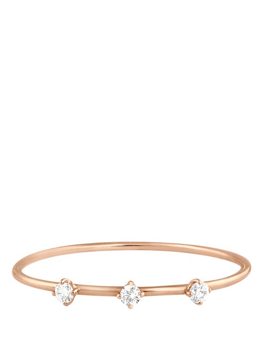 Vanrycke Ring van 18 karaat roségoud met diamant - voorkant roségoud