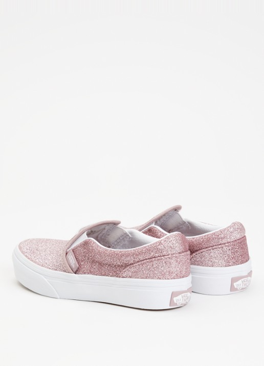 VANS Classic slip-on met glitter - achterkant roze