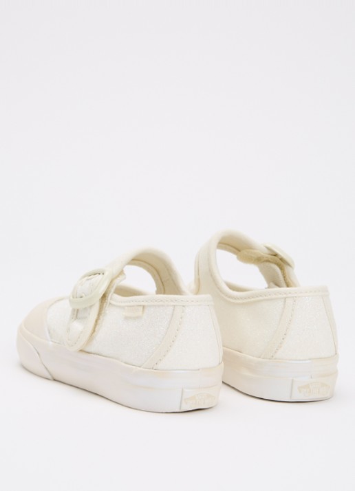 VANS Mary Jane ballerina van canvas met glitter - achterkant 3 wit