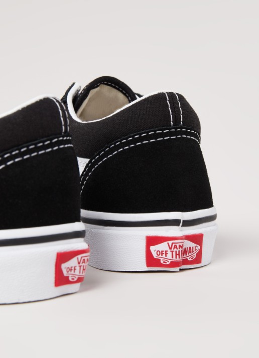 VANS Old Skool sneaker met leren details - detail 3 zwart