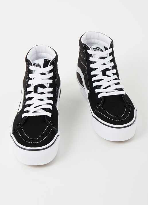 VANS Sk8-Hi Platform sneaker met suède details  - detail 4 zwart