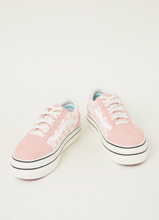 VANS Super Comfycush Old Skool sneaker met suède details - detail 2 lichtroze