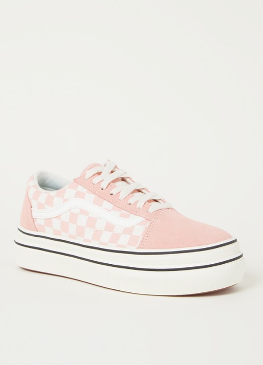 VANS Super Comfycush Old Skool sneaker met suède details - voorkant lichtroze