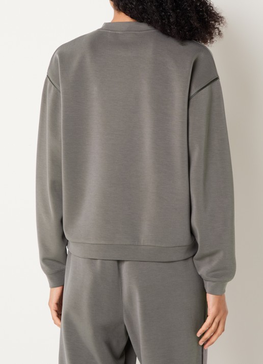 Varley Coralie sweater met ronde hals - achterkant 2 donkergrijs