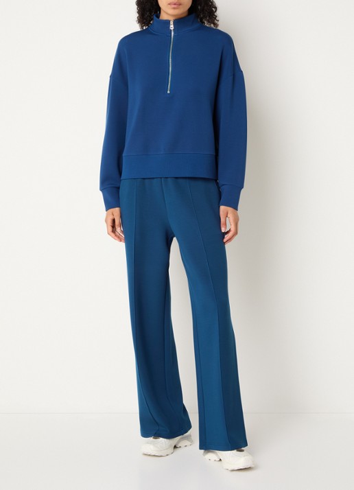 Varley High waist wide fit joggingbroek met siernaad - voorkant 3 blauw