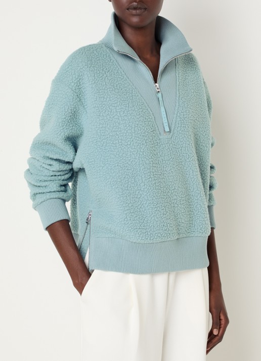 Varley Jaylin oversized sweater van fleece met halve rits