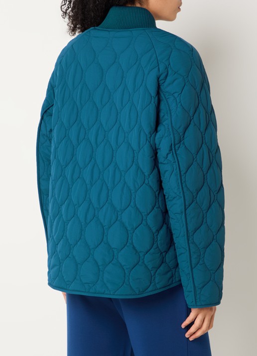 Varley Luca gewatteerd jack met quilt patroon - achterkant 3 aquablauw