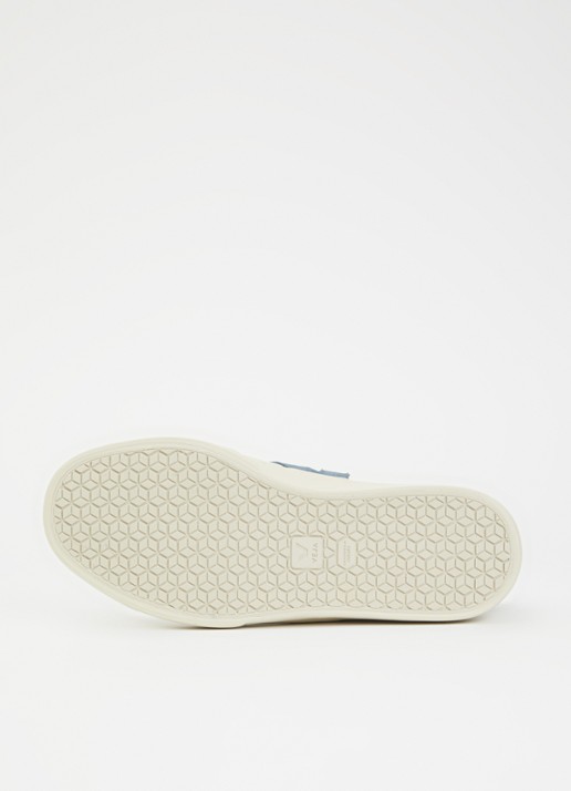 Veja Campo sneaker van leer met suède details - detail 3 staalblauw