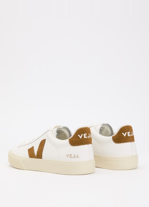 Veja Campo sneaker van leer met suède details - achterkant wit