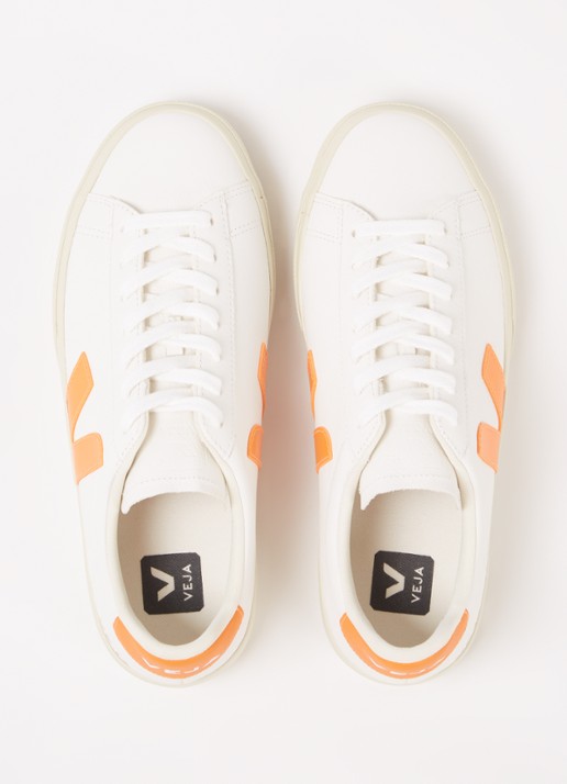 Veja Campo sneaker van leer - detail 3 orange
