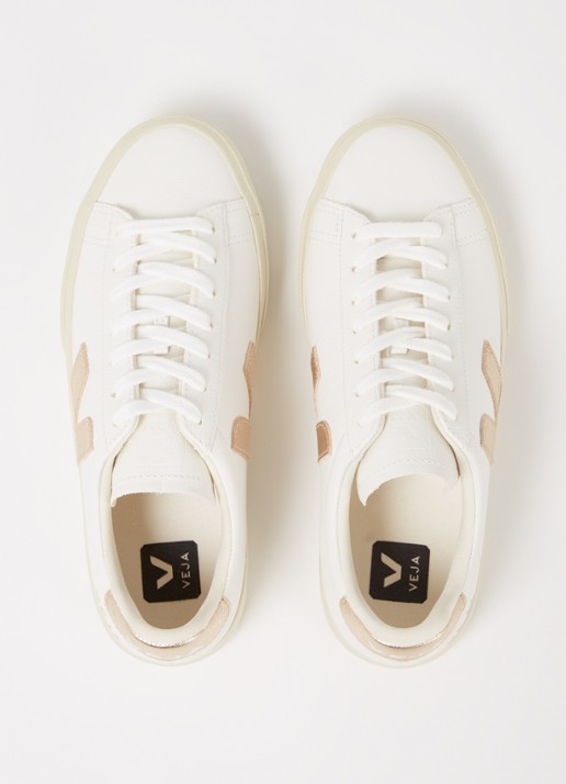 Veja Campo sneaker van leer - detail 2 goud