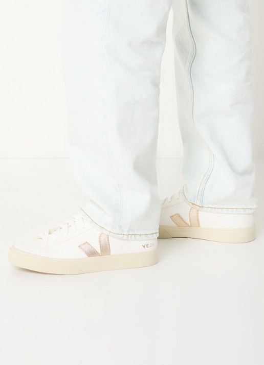 Veja Campo sneaker van leer - voorkant 6 goud