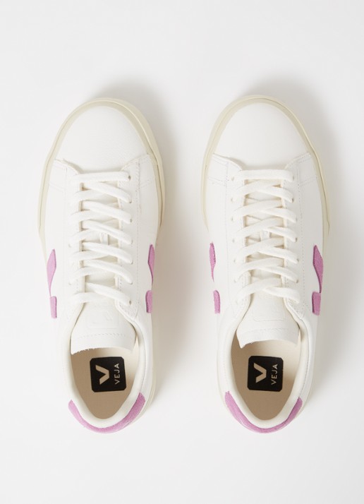 Veja Campo sneaker van leer - detail 2 paars