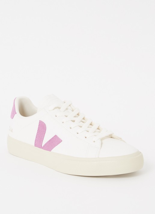 Veja Campo sneaker van leer - voorkant 5 paars