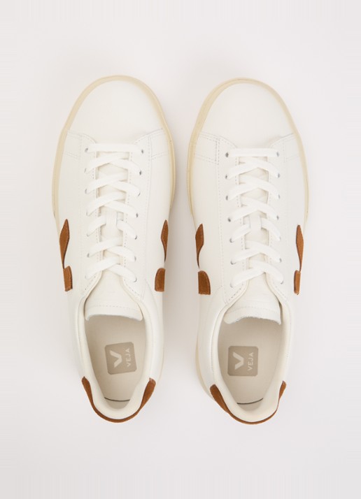 Veja Campo sneaker van leer - detail 4 wit