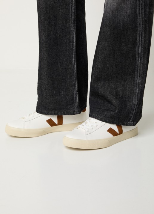 Veja Campo sneaker van leer - voorkant 2 wit