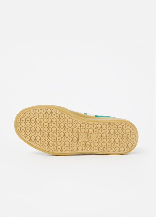 Veja Campo sneaker van suède met leren details - detail 3 groen