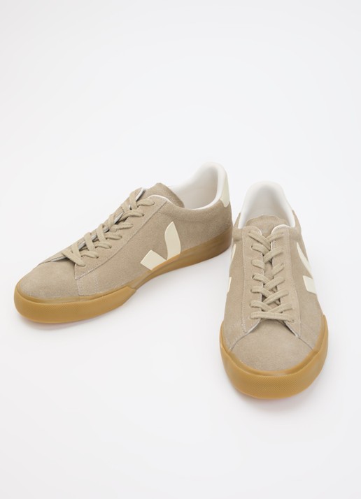 Veja Campo sneaker van suède - detail 4 donkerbeige