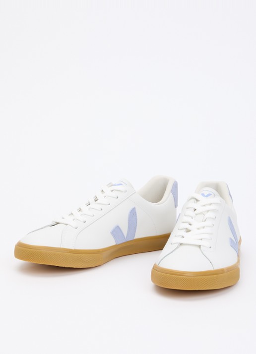 Veja Esplar sneaker van leer met logo - detail 2 wit