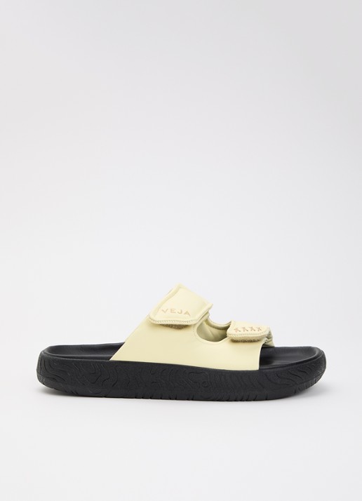Veja Etna Bold slipper van leer - voorkant 2 gebroken wit