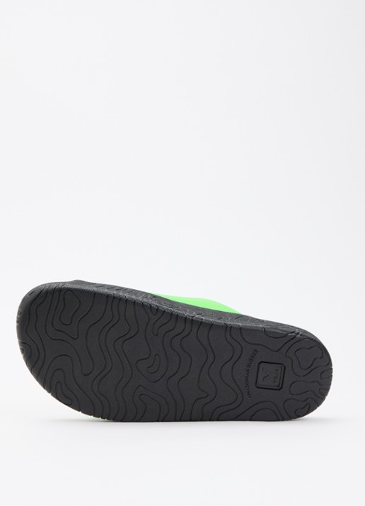 Veja Etna slipper van leer met logo - detail 5 neongroen