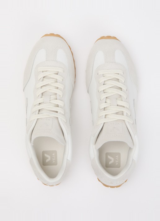 Veja GT sneaker van leer met suède details - detail 3 wit