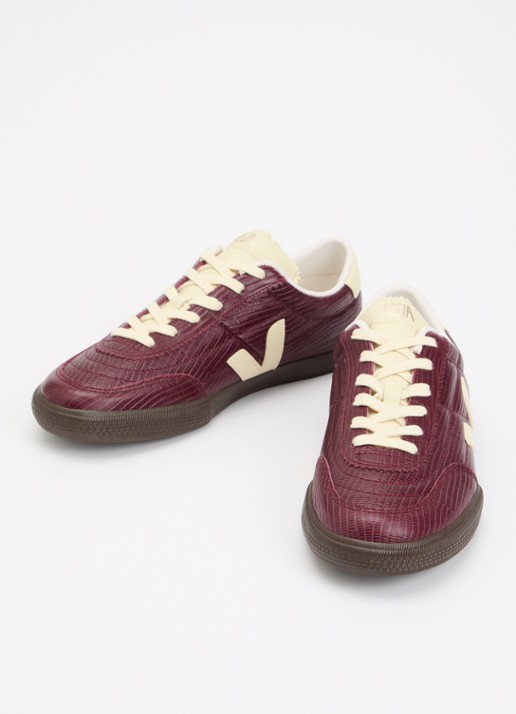 Veja Panenka sneaker van leer - detail 2 aubergine